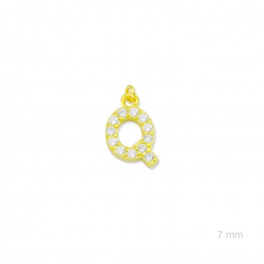 Charm de Plata de Ley (Letra Q)