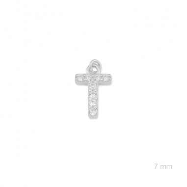 Charm de Plata de Ley (Letra T)
