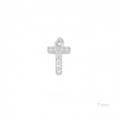 Charm de Plata de Ley (Letra T)