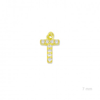 Charm de Plata de Ley (Letra T)