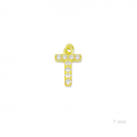 Charm de Plata de Ley (Letra T)