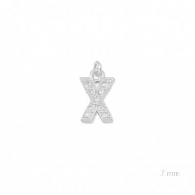 Charm de Plata de Ley (Letra X)