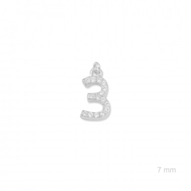 Charm de Plata de Ley (Número 3)