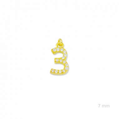 Charm de Plata de Ley (Número 3)