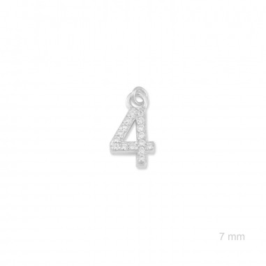 Charm de Plata de Ley (Número 4)