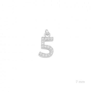 Charm de Plata de Ley (Número 5)