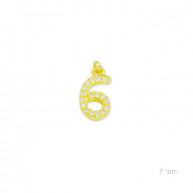 Charm de Plata de Ley (Número 6)