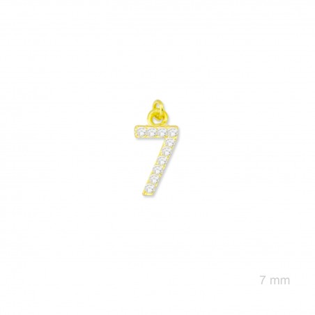 Charm de Plata de Ley (Número 7)