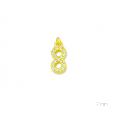 Charm de Plata de Ley (Número 8)