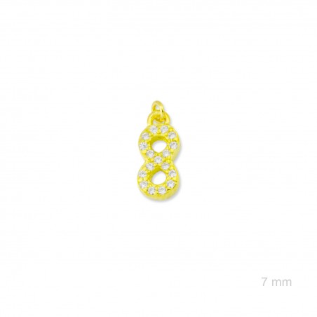 Charm de Plata de Ley (Número 8)