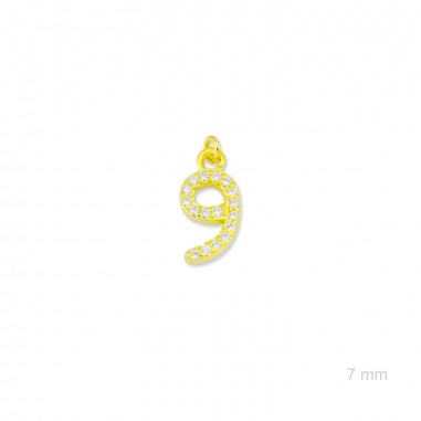 Charm de Plata de Ley (Número 9)