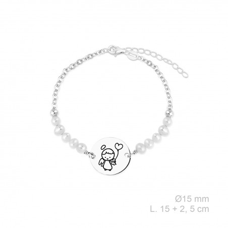 Bracelet de Perle Naturelle et Argent