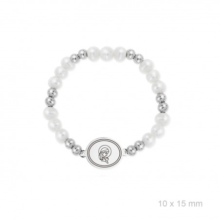 Natural Pearls and Silver Bracelet