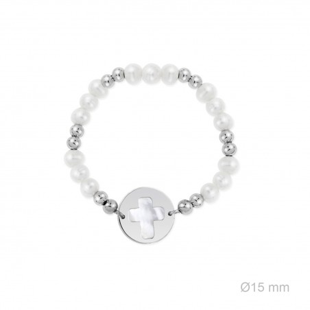 Natural Pearls and Silver Bracelet