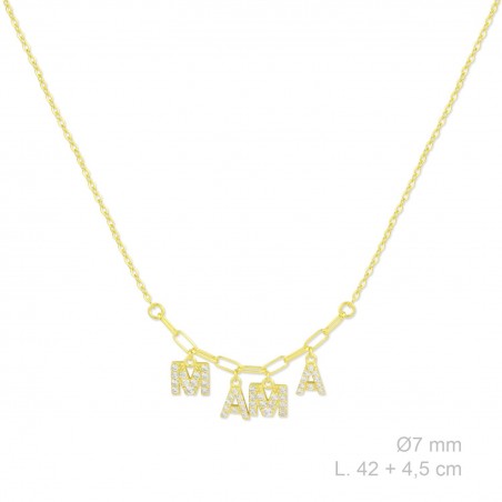 Silver necklace with cubic zirconium