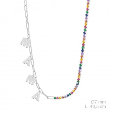 Sautoir en Argent avec oxyde de zirconium