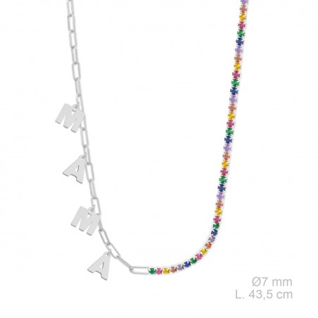 Gargantilha em Prata Esterlina com zircônia