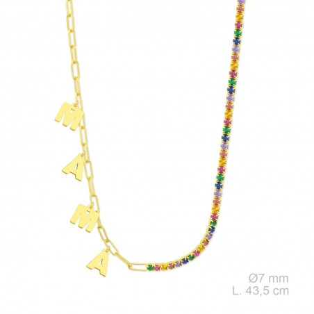 Silver necklace with cubic zirconium