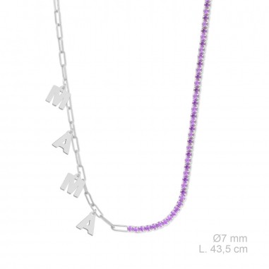 Sautoir en Argent avec oxyde de zirconium