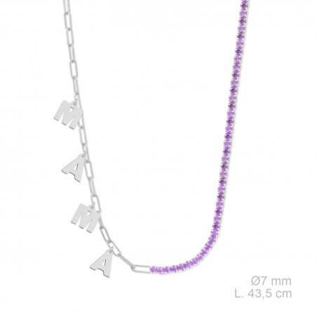 Sautoir en Argent avec oxyde de zirconium