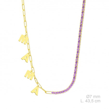 Silver necklace with cubic zirconium