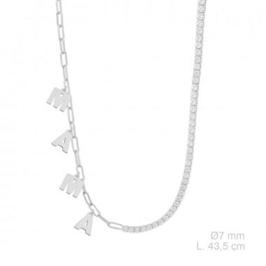 Sautoir en Argent avec oxyde de zirconium