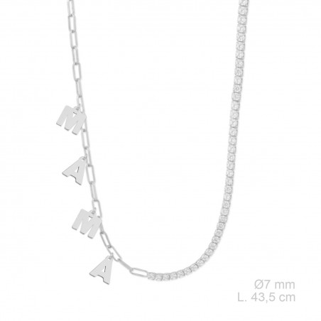 Sautoir en Argent avec oxyde de zirconium