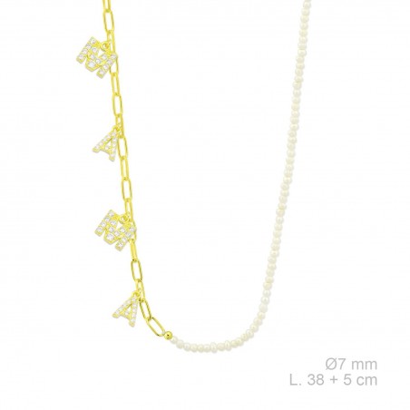 Sautoir en Argent avec oxyde de zirconium