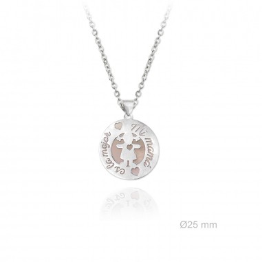 Gargantilla Mi Mamá niña rosa