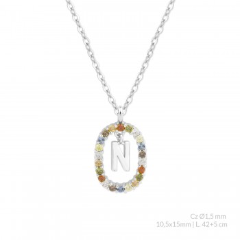Silver necklace | N