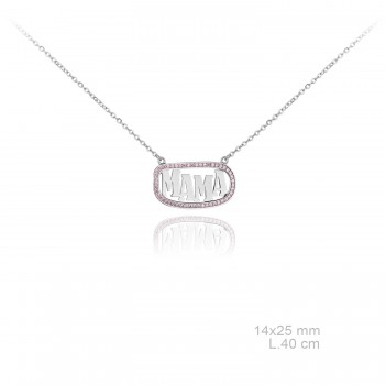 Silver Necklaces with Cubic...