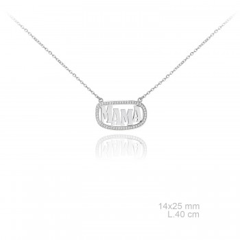 Silver Necklace with Set...
