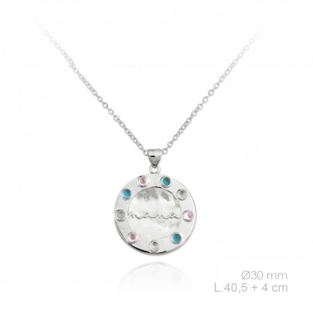 Gargantilha em Prata Esterlina e Nácar (Madrepérola)