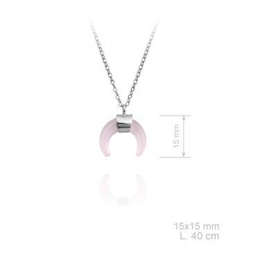 Gargantilla Luna Invertida Rosa