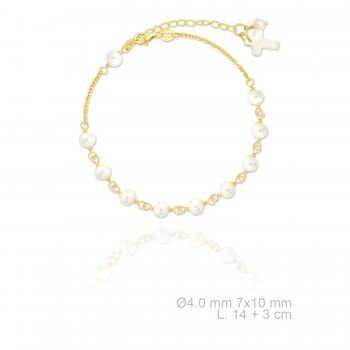 Pulseira de Prata e Pérola...