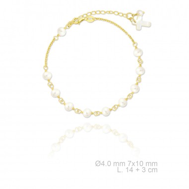 Natural Pearls and Silver Bracelet