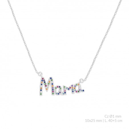 Silver necklace with cubic zirconium