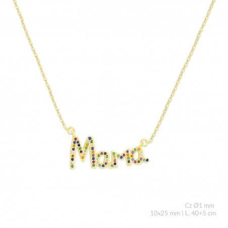 Gargantilha em Prata Esterlina com zircônia