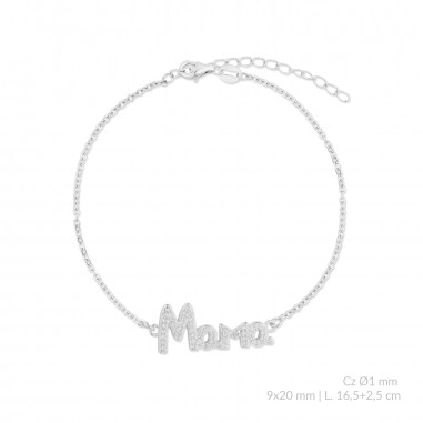Pulsera de Plata de Ley con circonitas
