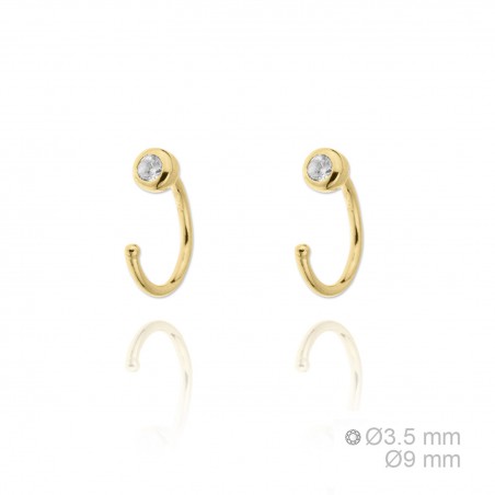 Silver Earrings with Cubir Zirconium 