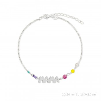 Silver bracelet with cubic...