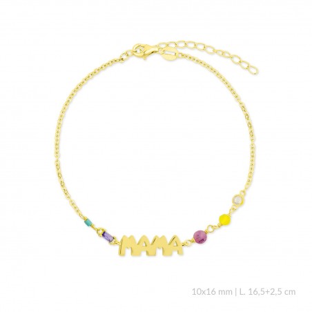 Silver bracelet with cubic zirconium