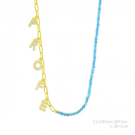 Silver necklace with cubic zirconium