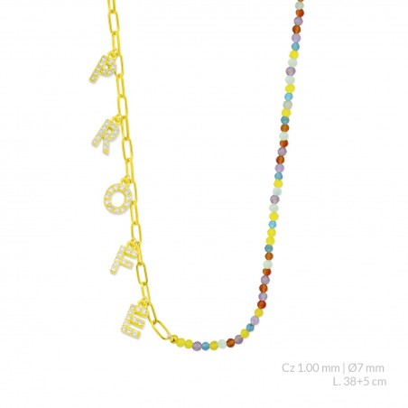 Gargantilha em Prata Esterlina com zircônia