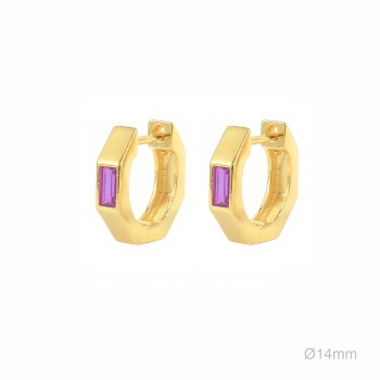 Pendientes Aro Dorado Hex...