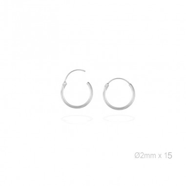 Boucles d'oreilles Argent lisse