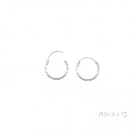 Boucles d'oreilles Argent lisse
