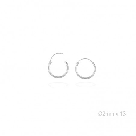 Boucles d'oreilles Argent lisse