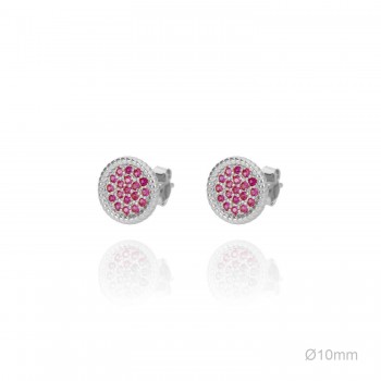 Pendientes Círculo Circ Fuxia