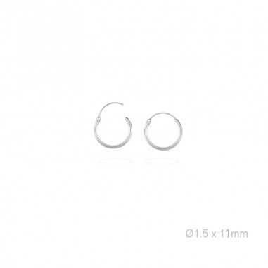 Boucles d'oreilles Argent lisse